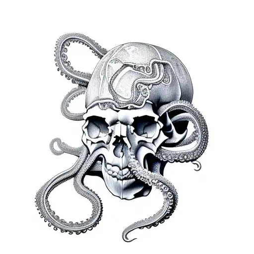 skull and octapus for Hans Tattoo tattoo design idea