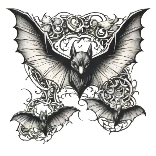 bat tattoo design idea