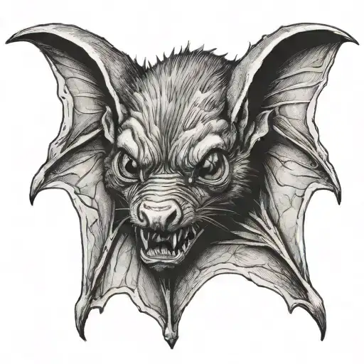 vampire bat tattoo design idea