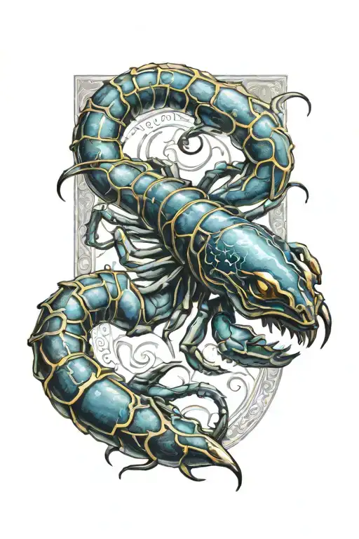 scorpio zodiac sign ignorant style tattoo design idea