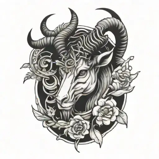 Capricorn tattoo design idea