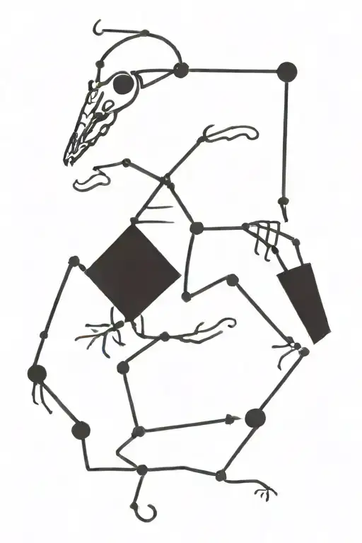 scorpio zodiac sign, capricorn trash polka tattoo design idea