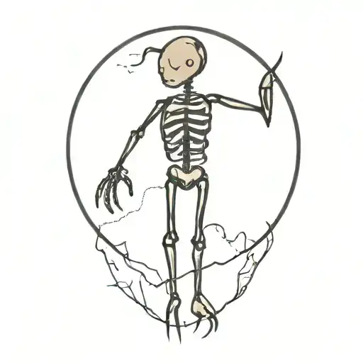 scorpio zodiac sign, capricorn trash polka tattoo design idea