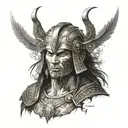 warrior tattoo design idea