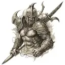 warrior tattoo design idea