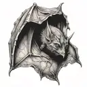 bat tattoo design idea