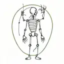 scorpio zodiac sign, capricorn trash polka tattoo design idea