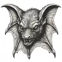 vampire bat tattoo design idea