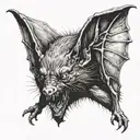 vampire bat tattoo design idea