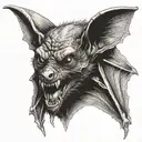 vampire bat tattoo design idea