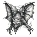 vampire bat tattoo design idea