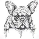 french bulldog tattoo design idea
