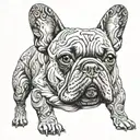 french bulldog tattoo design idea
