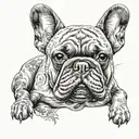 french bulldog tattoo design idea