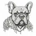 french bulldog tattoo design idea