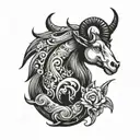 Capricorn tattoo design idea