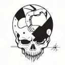 scorpio zodiac sign, capricorn trash polka tattoo design idea