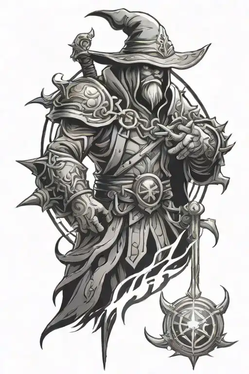 Arcane mage icon wow tattoo design idea