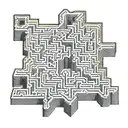 An intricate maze with stock charts as the walls ES 5058  tattoo design idea