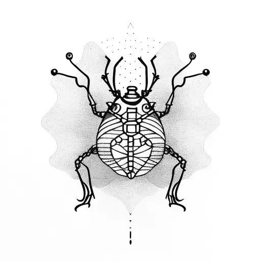 lantern bug with lantern tattoo design idea
