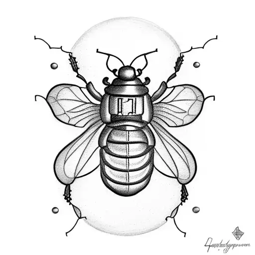 lantern bug with actual lantern tattoo design idea