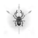 lantern bug with lantern tattoo design idea