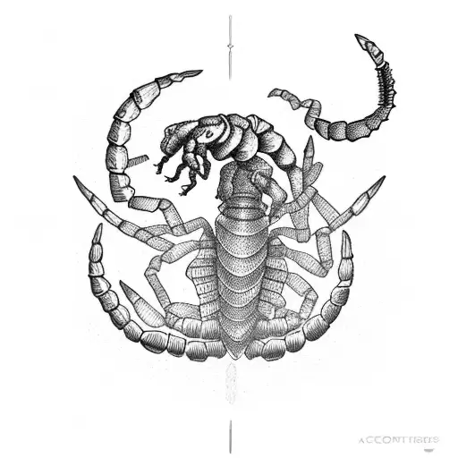 Scorpion horse libra  tattoo design idea