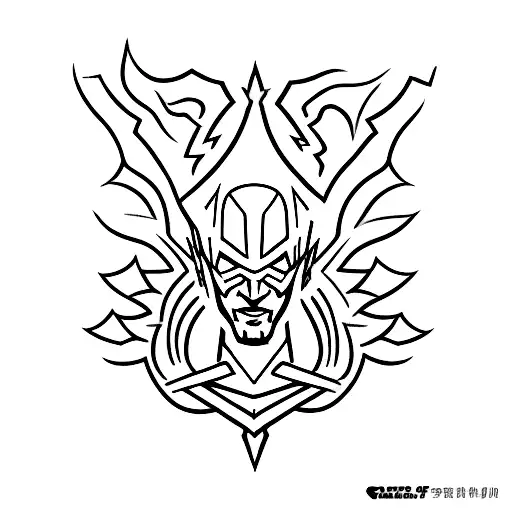 flash logo and black mamba tattoo design idea