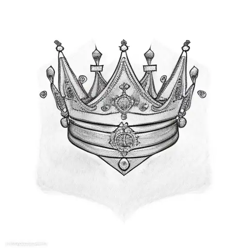 Maggie in cursive with crown above tattoo design idea