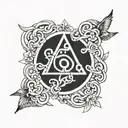 Holy Trinity symbol tattoo design idea