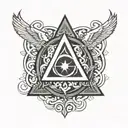 Holy Trinity symbol tattoo design idea