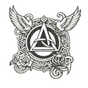Holy Trinity symbol tattoo design idea