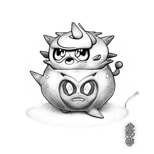 Jigglypuff dancing tattoo design idea