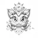Jigglypuff pokemon tattoo design idea