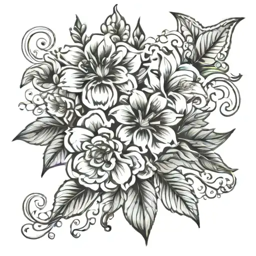 december september october april and june birth flower tattoo tattoo design idea