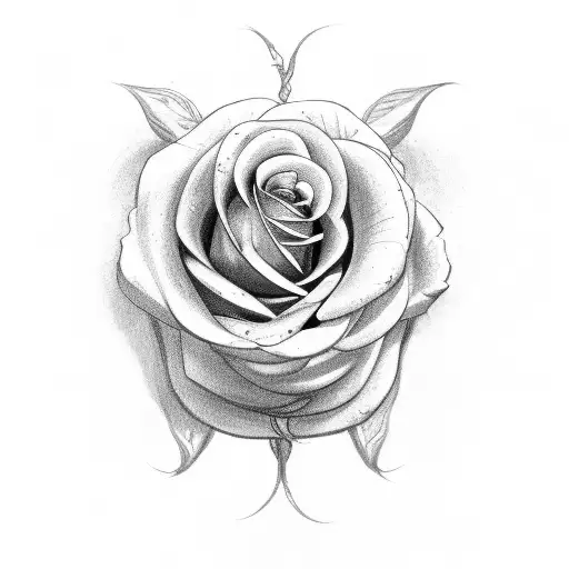 Snake and rose tattoo design idea