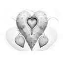 double heart  tattoo design idea