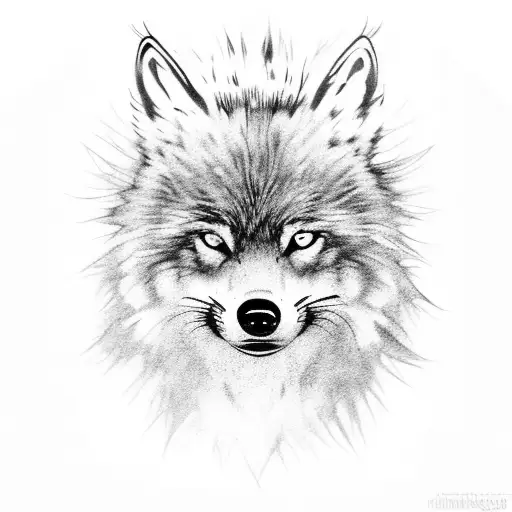 scottish wolf thistle tattoo design idea