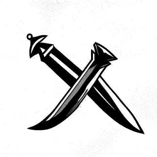 Witcher swords with lilac and gooseberries around it  tattoo design idea