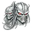 Predator aliens Terminator 2 Jedi tattoo design idea