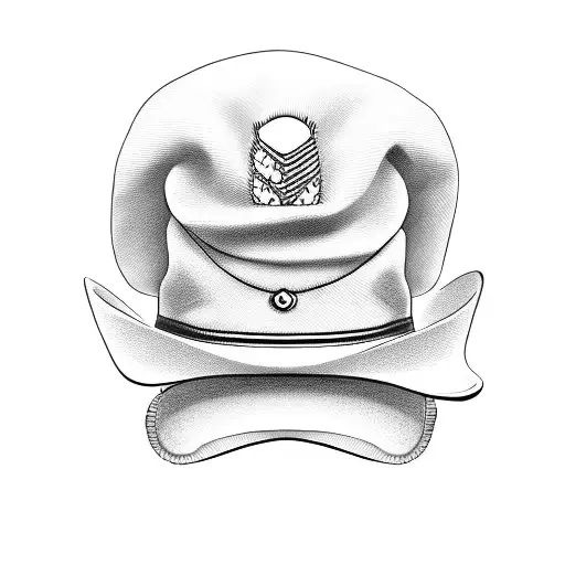 Memorium for my grandfather : Beret with mustache tattoo design idea