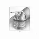 barber straight razor tattoo design idea