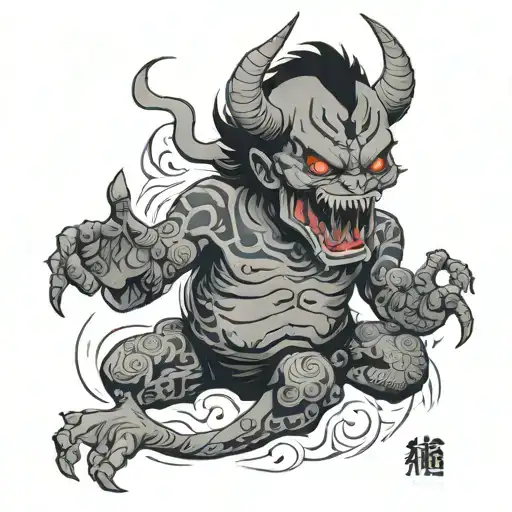 the demon cries from the cradle to the grave tattoo design idea