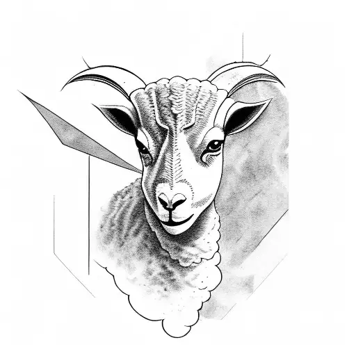 Fear the lamb tattoo design idea