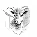 Fear the lamb tattoo design idea