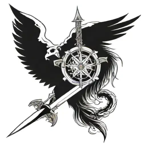  “For the word of God is living and active and sharper than any double-edged sword, piercing even to the point of dividi tattoo design idea