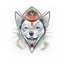 cachorro e gato amor tattoo design idea