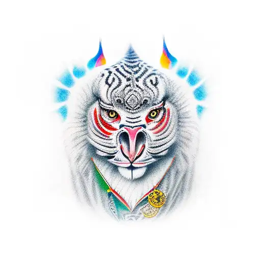 mandril tattoo design idea