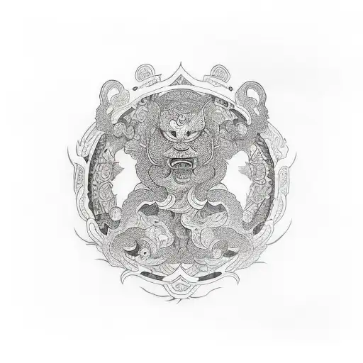 Mandril tattoo design idea