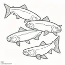 two trout tattoo design idea